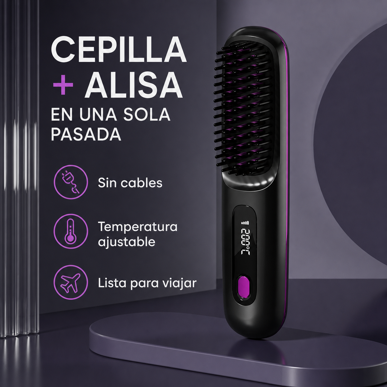 Ventajas del cepillo alisador inalámbrico Luvessa SmoothBrush